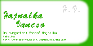 hajnalka vancso business card