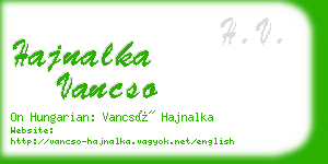 hajnalka vancso business card